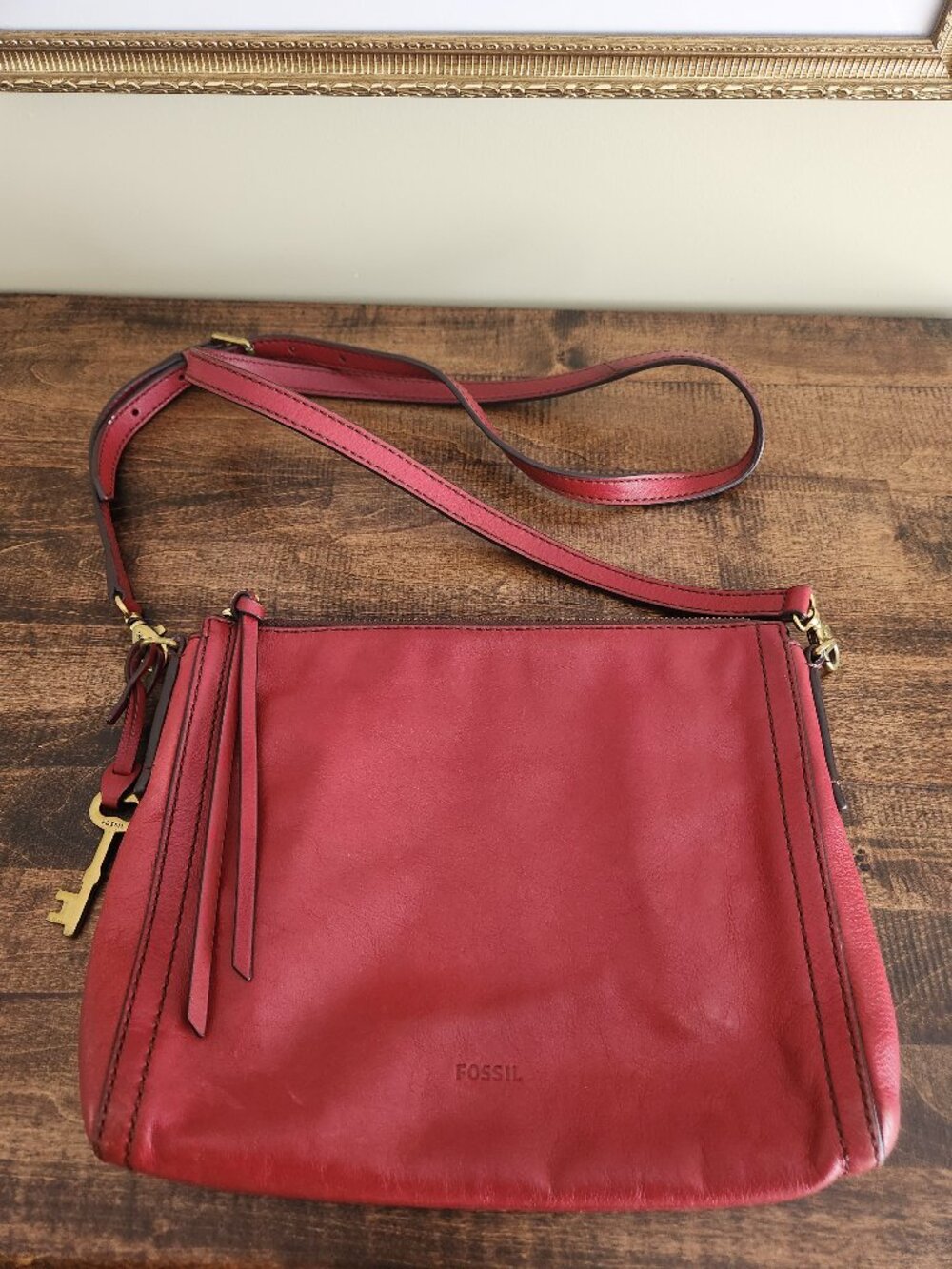 Fossil Emma Crossbody Bag Red/Burgundy